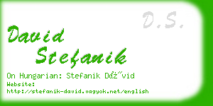 david stefanik business card